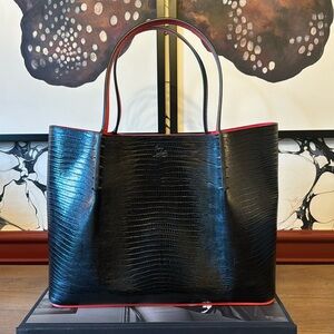 Christian louboutin embossed tote